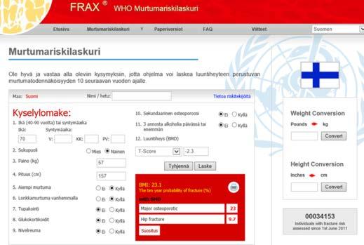 Validation and development of FRAX Finland