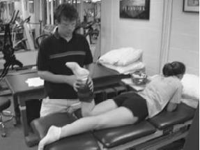 especially clser t full extensin. Prne leg drpping: Athlete lies prne with knee flexed and ft in air.
