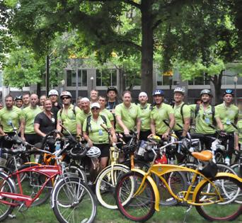 close to our hearts Every year, West Coast regional sales manager, Mike Kuna, assembles a team for the Group Health Seattle-to-Portland Bicycle Classic to raise money for a cause dear to his heart.