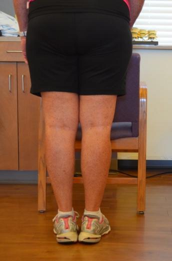 Standing Hip Abduction Position: Standing Lift operated leg to the side while holding onto a walker or sturdy object Keep knee straight and toes pointed