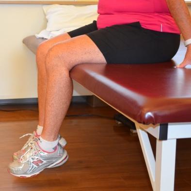 Knee extension Position: Sitting on chair or edge