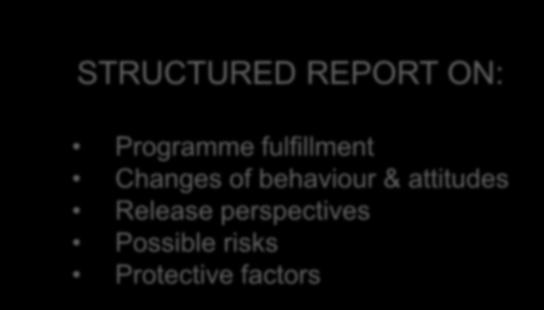 CRIME ARREST STRUCTURED REPORT ON: Programme fulfillment Changes of behaviour & attitudes Release perspectives