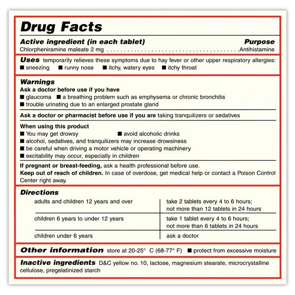 C. The Drug Facts Label for OTC-medication in the US In 2002, the FDA required over-thecounter drug manufacturers to use the new, standardized Drug Facts Label (Figure 2).