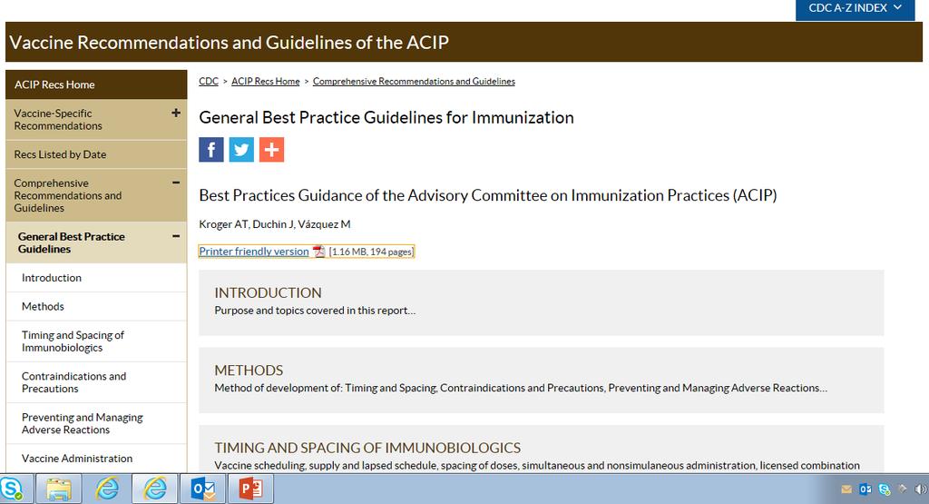 Centers for Disease Control and Prevention National Center for Immunization and Respiratory Diseases General Best Practice Guidelines for Immunization Part 1 Chapter 2 September 2018 Photographs and