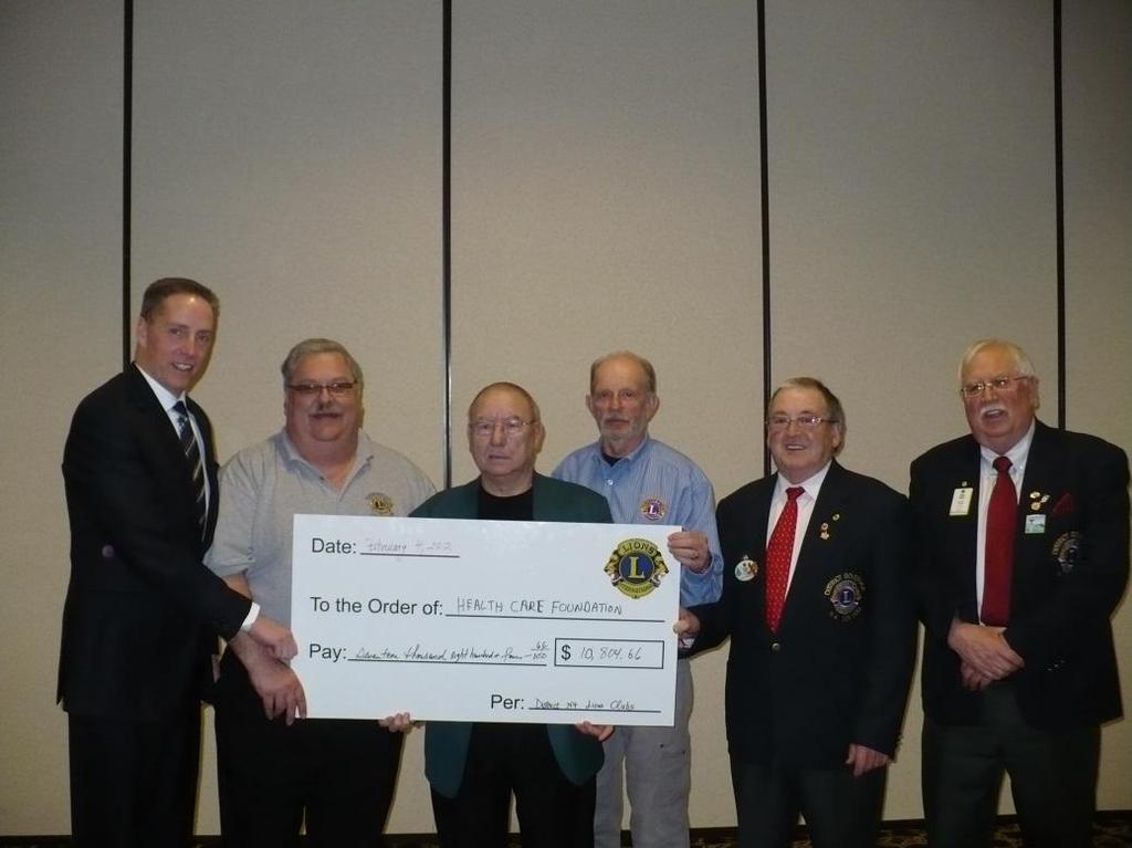 District N4 Sight Conservation and Work with the Blind At District N4 s recent Convention in St. John s, $ 11, 427.50 in donations were presented.