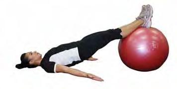 Hold onto fitball with hands then slowly start to walk feet away from body, while simultaneously rolling the