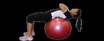 Hold onto fitball with hands then slowly start to walk feet away