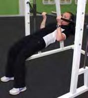 Adjust the bar of the Smith Machine so that your trunk is horizontal in the start position with your knees at 90 degrees (you can use any stable horizontal