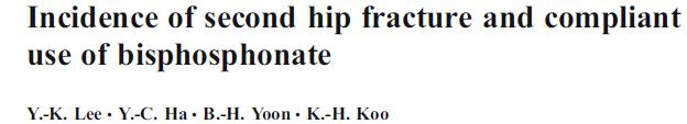 The second hip fracture 826 pts with primary hip fx 71 secondary fxs (30 month mean) 12/283