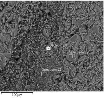 The SEM image and EDS spectrum of Ag/ZnO nanocomposite stone