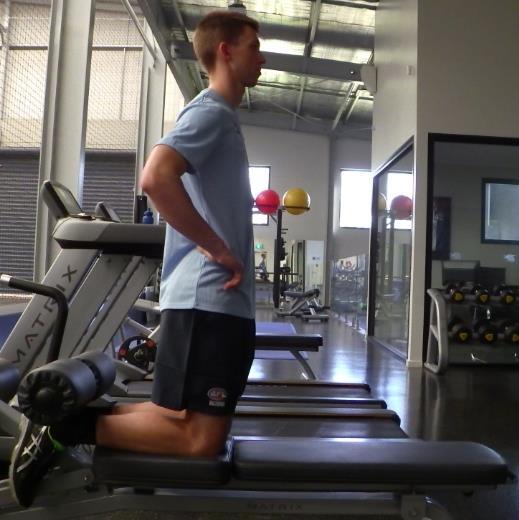 Page 10 of 21 NORDIC HAMSTRING CURL * If you do not have a machine to do this exercise, you can use anything or anyone to
