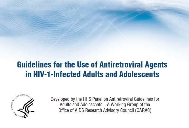 Panel on Antiretroviral Guidelines for Adults and Adolescents.