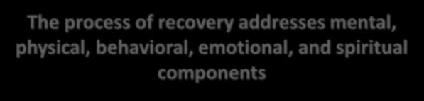 The process of recovery addresses mental,