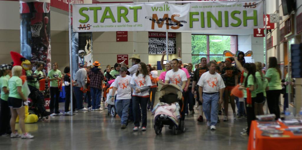 Walk MS: Michiana 2013 Walk MS: East Central 2012 COMMONLY ASKED QUESTIONS WHAT DO I NEED TO BRING TO WALK MS Once you register for Walk MS, you will be mailed a participant toolkit that includes a
