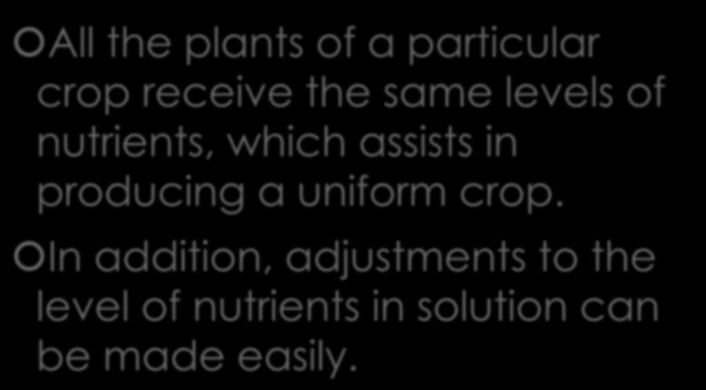 Fertilizers All the plants of a particular crop