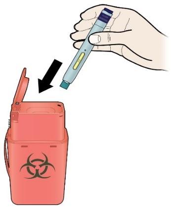 The second injection must be given immediately after the first. Make sure that you inject the entire contents of both pens.