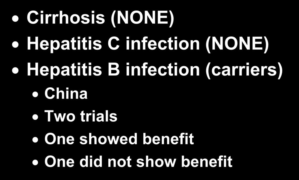 (NONE) Hepatitis B infection (carriers)