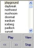 Click Start Test. The Spondee wordlist now appears on the speech test control panel with the first word highlighted.