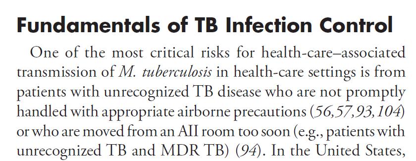patient has a good chance to have been infected by TB (Being in the