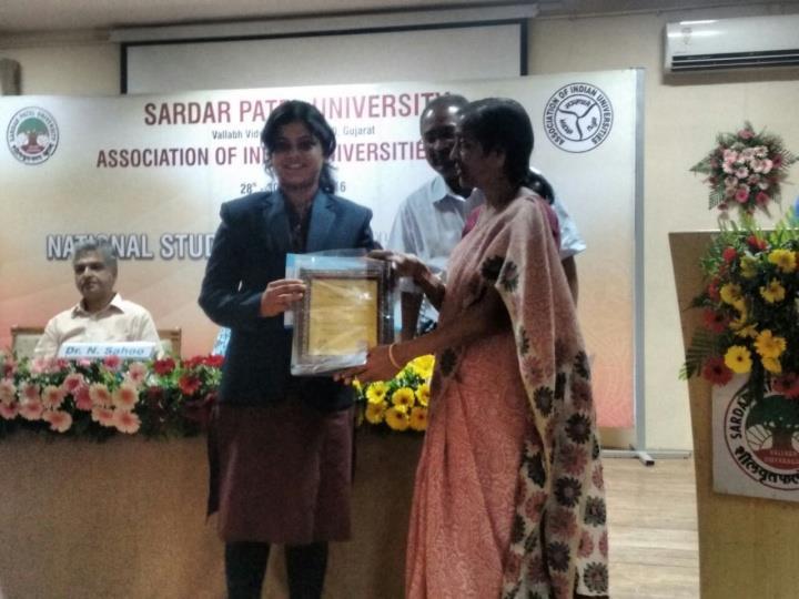 Ms. Pallavi Sahare : 2 nd Prize at Level 4 of Avishkar, organized by Pune University, Best Protein Model