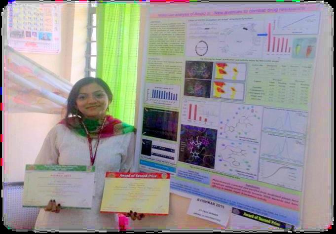 Sakshi Siriah : 1 st Prize for Poster and oral presentation at ANVESHAN, National Student Research Convention,