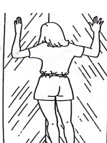1. Standing external rotation Stand with the operated shoulder toward a door as illustrated.
