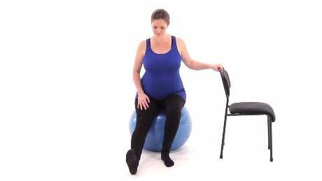 Single Leg Quarter Squat with Swiss Ball at Wall Begin standing with a swiss ball between your back and a wall.