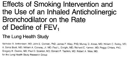 N=5887 smokers Ages 35-60 Mild COPD Smoking Cessation Smoking