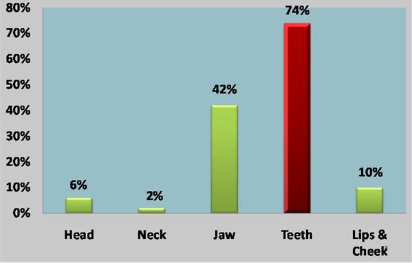device was mouth guards, as stated by 54% of physical instructors followed by helmet stated by 40% of physical instructors and chin shield (6%) stated by physical instructors.