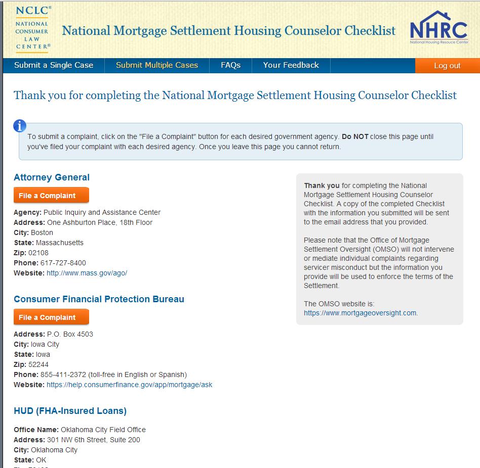 Checklist for Housing Counselors REVISED!