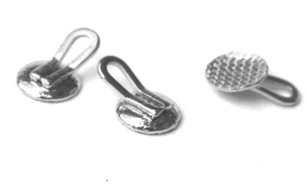 Bag of 10. $8.00 Bondable Stainless Steel Lingual Buttons with domed head for patient comfort.