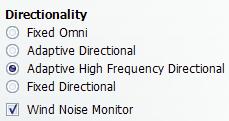 Adaptive High Frequency For environments that fluctuate between quiet and noise.