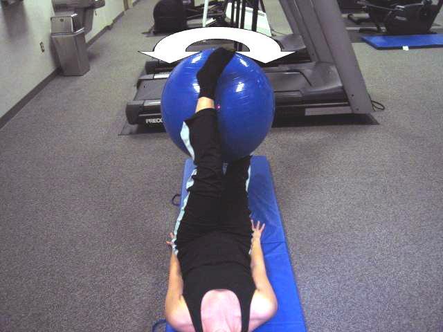 Keep your abdominals muscles tight and your back against the mat.