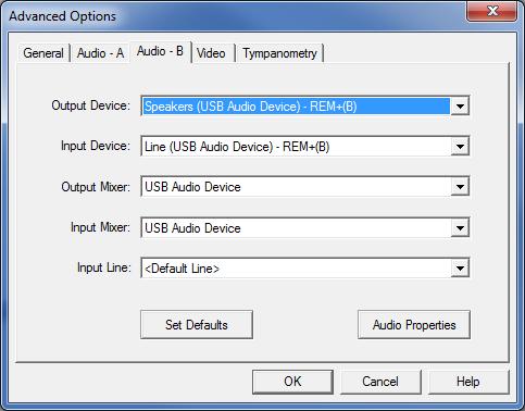 Use the Audio-B Tab to select the proper audio device for your AVANT REM+.