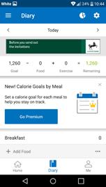 MYFITNESSPAL: SETTING NUTRITION GOALS STEP 2b2B Alternatively, at the bottom of the screen,
