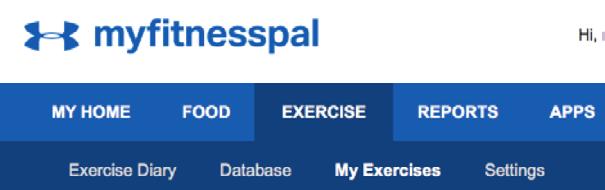 MYFITNESSPAL: EXERCISE DATABASE MYFITNESSPAL: EXERCISE DATABASE Although MyFitnessPal has a large database of exercises built in, none of those workouts is a Team Body Project one.