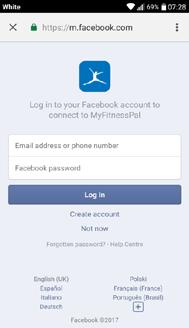 STEP 4 If you opt to sign up using Facebook, enter the