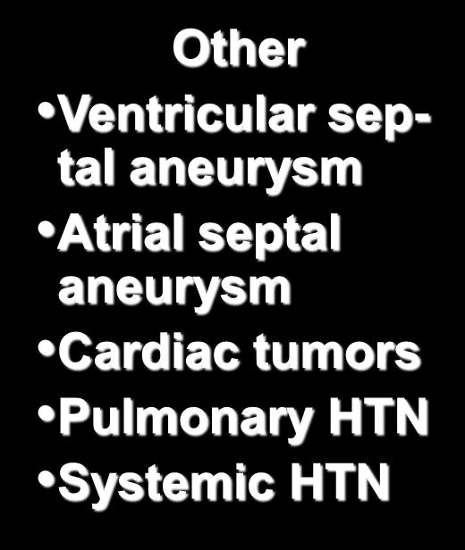 Ventricular septal aneurysm Atrial septal