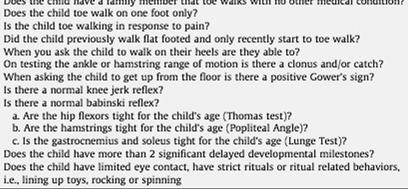 Toe-Walking Tool Williams et al. Gait & Posture 32 (2010) 508 511 More Obvious Did They Originally Walk Normally? Are They in Pain? Does Child Have Muscular Dystrophy?