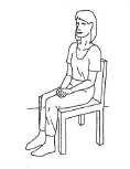 2. Good Posture Positions Position: Gently lengthen the back of your neck by reaching the top of your head up towards the ceiling, so that you are looking straight ahead.