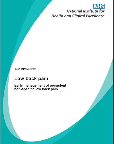 NICE clinical guidance for osteoarthritis - 2008