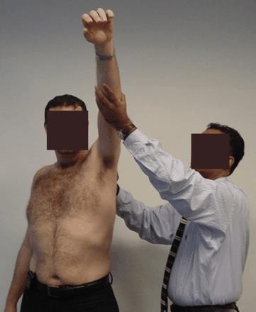Clinical tests Neer's sign False positive: adhesive capsulitis,