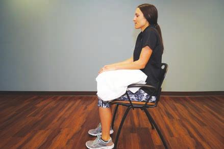 Seated shrug 1. Sit with your arms propped up on a pillow with elbows bent. 2.