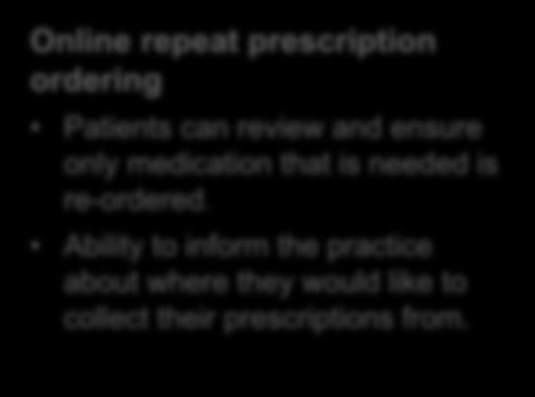 prescription ordering gives patients more flexibility and easier access.