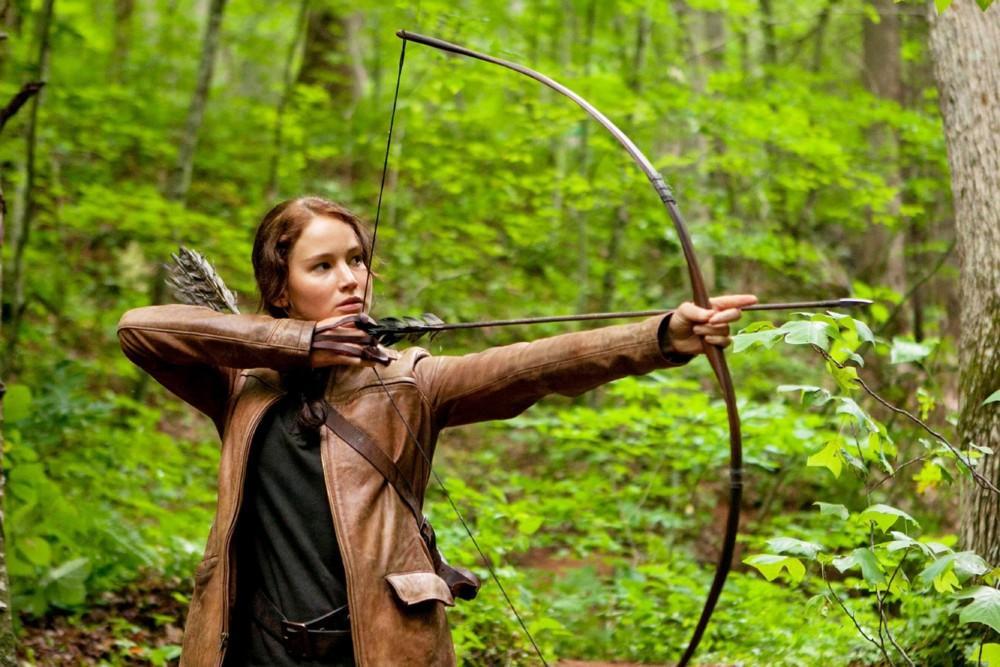 Katniss Katniss is a good example of a hero because she leads by example, puts others before herself and is brave, in which