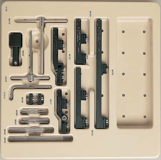 ORDERING INFORMATION Sterilization box, empty M190 Can accommodate: M101 Standard MiniRail lengthener M102 Long MiniRail lengthener M103 Short MiniRail lengthener M104 MiniRail lengthener T-clamp