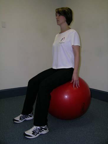 WALK OUTS ARMS OVERHEAD (advanced) Sit on ball in an upright position. Extend arms overhead.