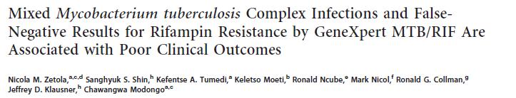 Rifampin resistance testing by Xpert 98% sensitivity/specificity might not be good enough!