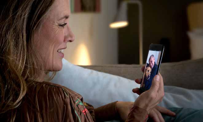 KEEP IN TOUCH Wearers can make the most of that personal connection and cut out distractions by streaming their FaceTime, Skype or phone calls through their WIDEX BEYOND Z hearing aids.