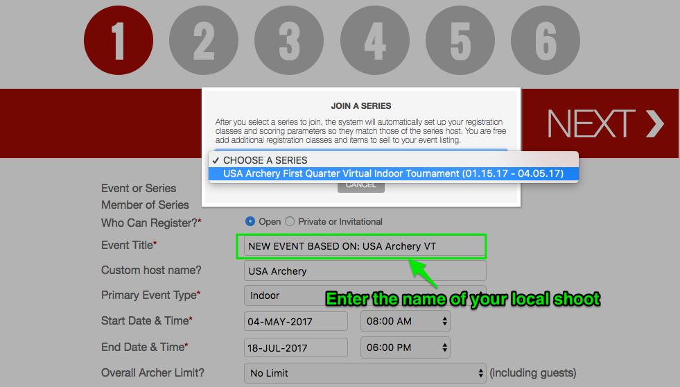 1 Create your participating event website online 3.